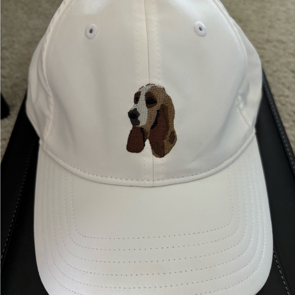 SOLD SOLD SOLD HOUND EARS: NEW Black and White Cap with Embroidered Hound